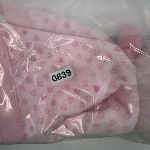 Carters Child of Mine Plush Owl Lovey Pink Heart Dots Security Baby Rattle Satin - Picture 10 of 10